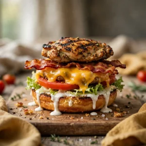 Chicken Bacon Ranch Burger