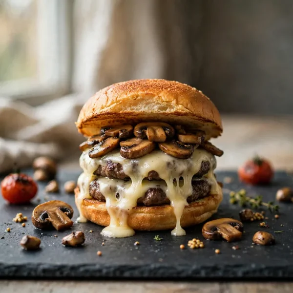 mushroom-swiss-burger